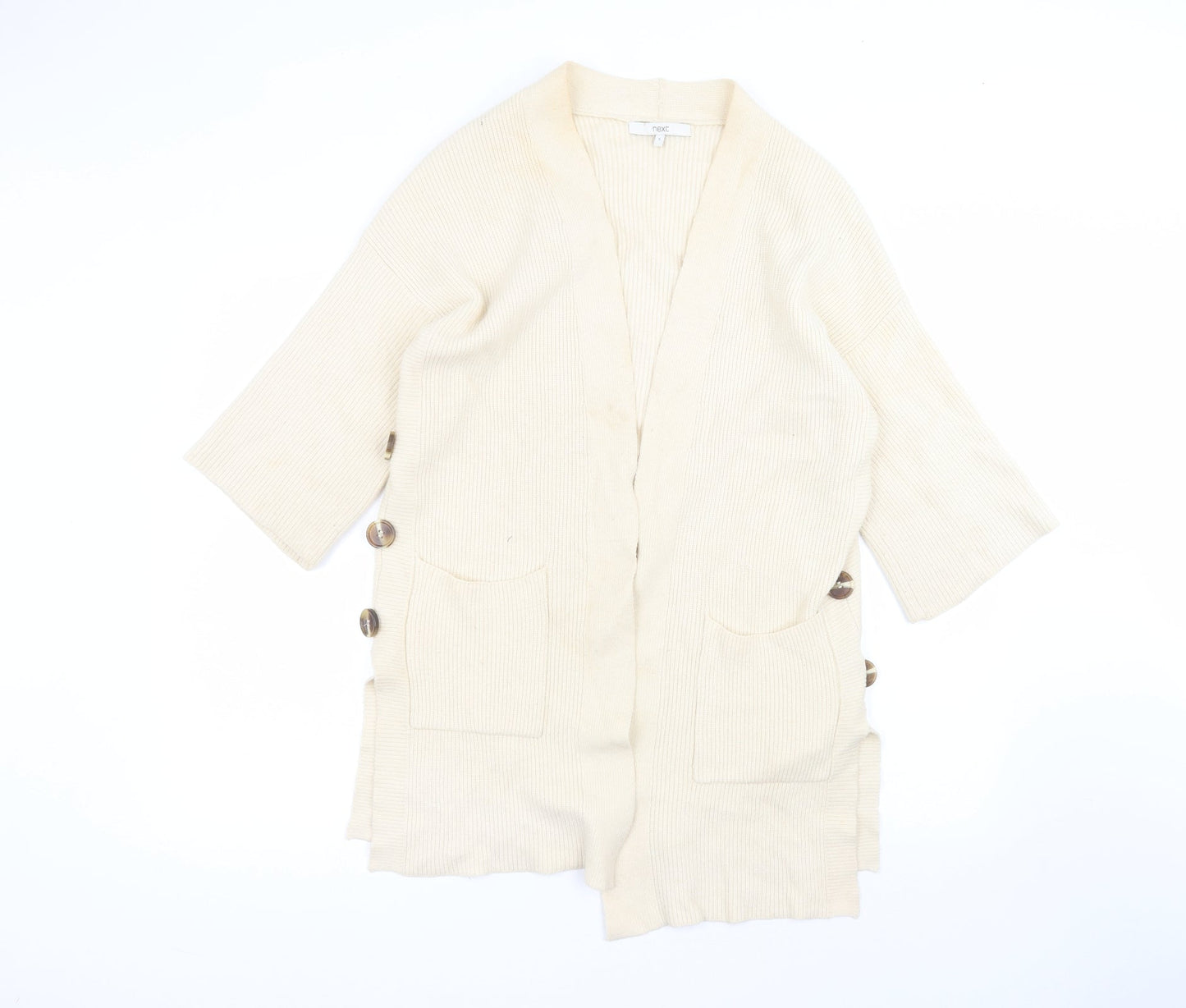 Womens UK Size S NEXT Beige Cardigan Jumper