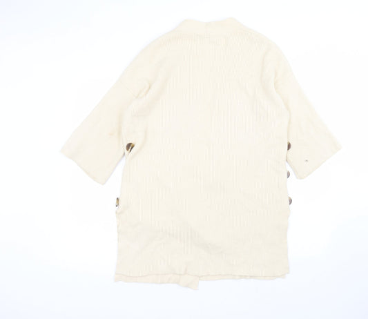 Womens UK Size S NEXT Beige Cardigan Jumper