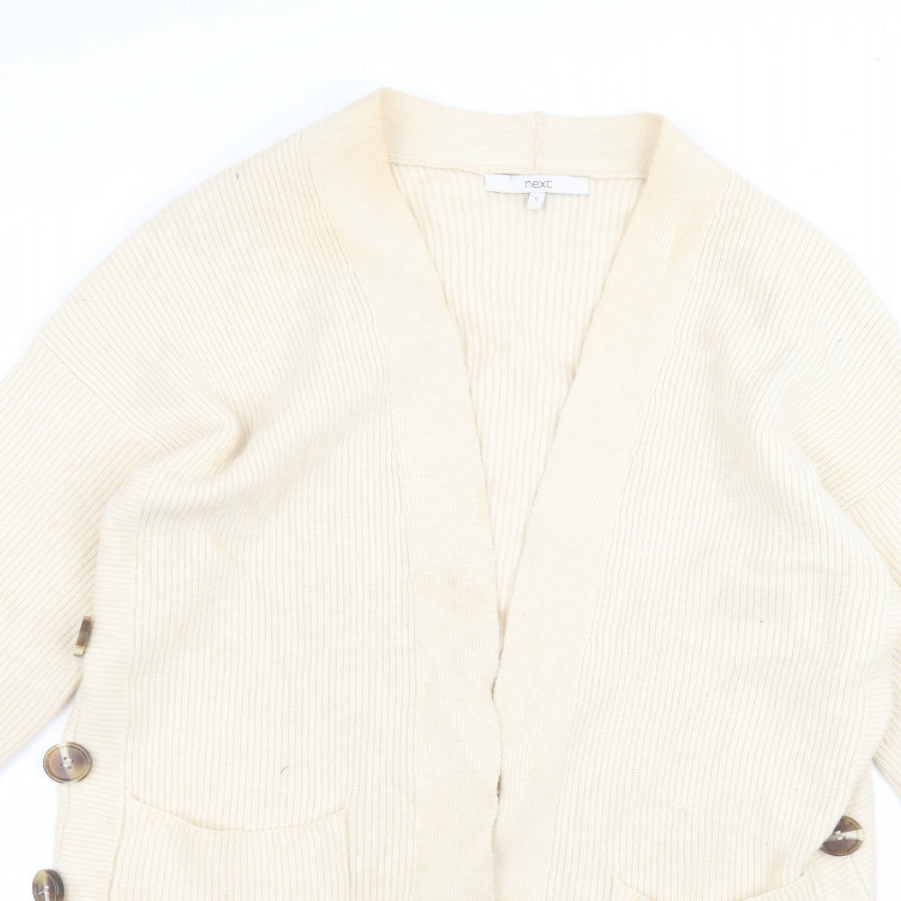 Womens UK Size S NEXT Beige Cardigan Jumper
