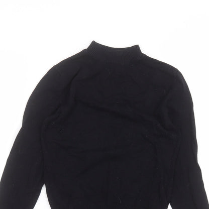 New Look Womens Black  Viscose Basic T-Shirt Size 8 Round Neck