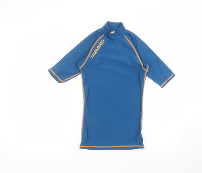 DECATHLON Womens Blue  Polyimide Basic T-Shirt Size XS Round Neck