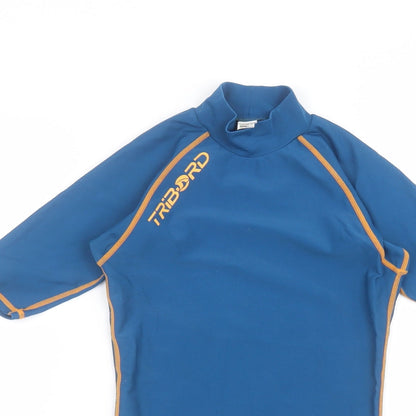 DECATHLON Womens Blue  Polyimide Basic T-Shirt Size XS Round Neck