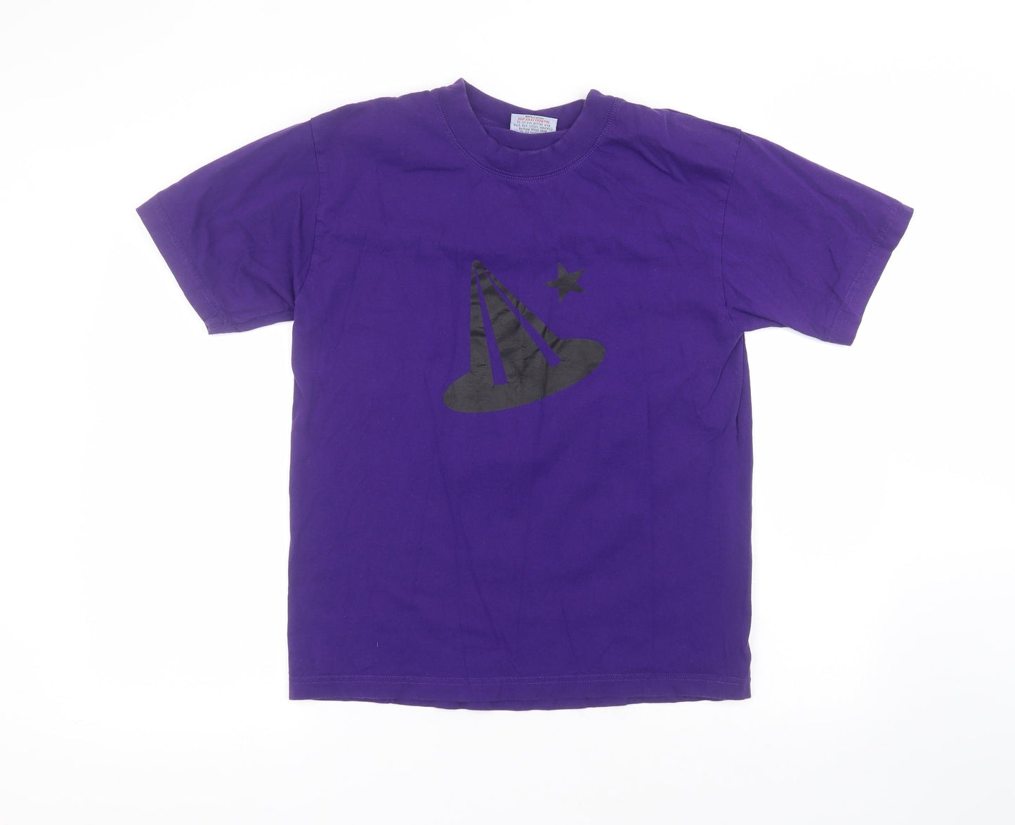 BLUE MAE Mens Purple  Cotton  T-Shirt Size M Round Neck