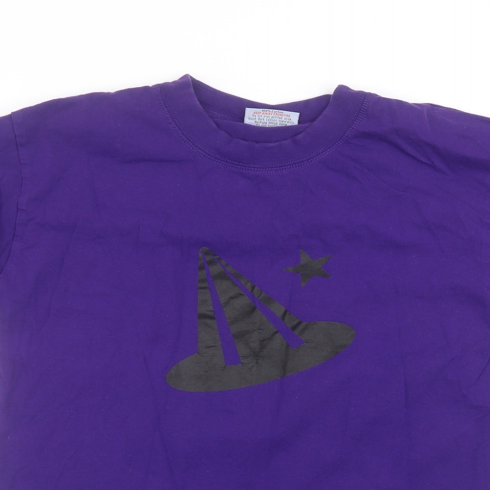 BLUE MAE Mens Purple  Cotton  T-Shirt Size M Round Neck