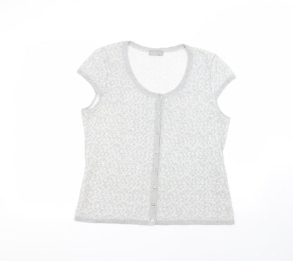Womens UK Size 16 Marks and Spencer Grey Cardigan Jumper