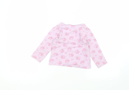 George Baby Purple  Cotton Basic T-Shirt Size 18-24 Months Round Neck