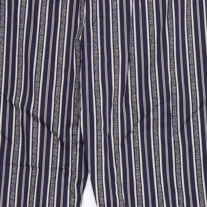 Atmoshphere Womens Blue Striped Cotton Cropped Trousers Size 20 L24 in Regular