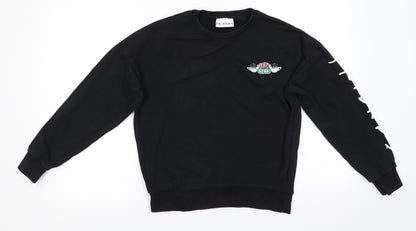 Friends by M&Co Girls Black  Cotton Pullover Sweatshirt Size 13 Years   - Central Perk Friends Coffee