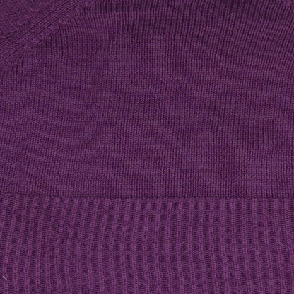 CMD Womenswear Womens Purple Collared  Acrylic Cardigan Jumper Size S   - Large Collar