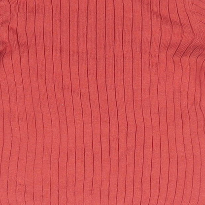 George Girls Orange Roll Neck  Cotton Pullover Jumper Size 7-8 Years   - Rust Coloured