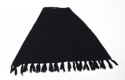 Liorina TU Womens Black   Overcoat Poncho One Size   - Poncho