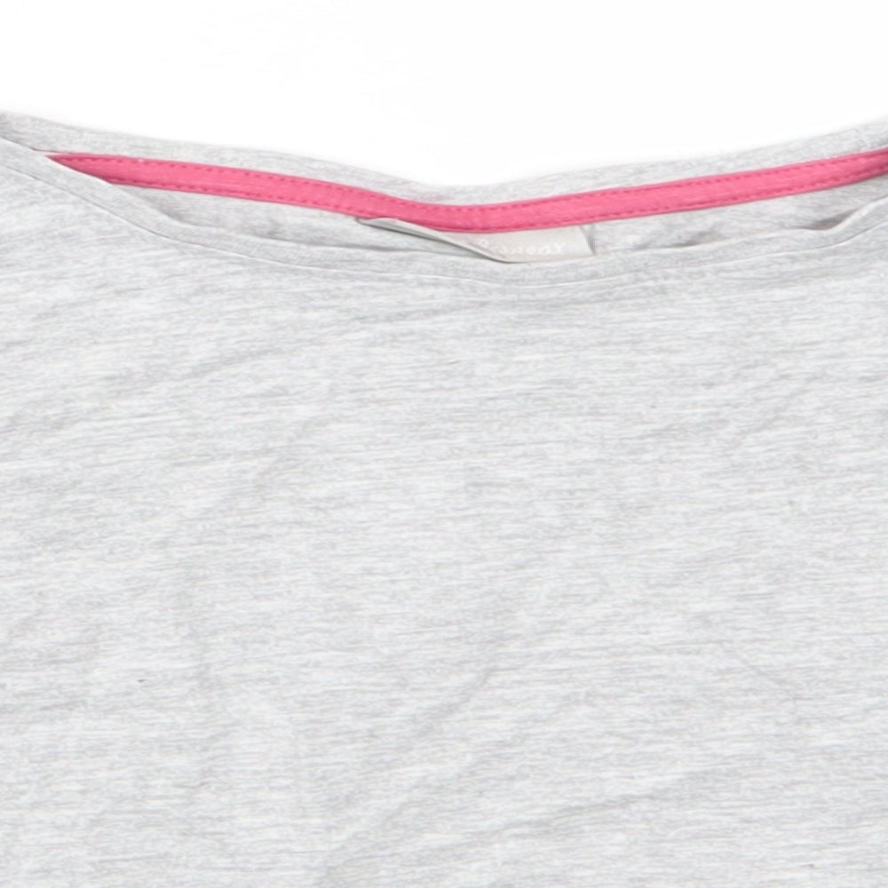 I Love Girlswear Girls Grey  Cotton Basic T-Shirt Size 4 Years Round Neck