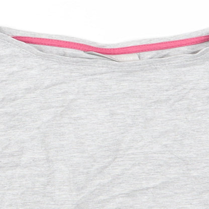 I Love Girlswear Girls Grey  Cotton Basic T-Shirt Size 4 Years Round Neck