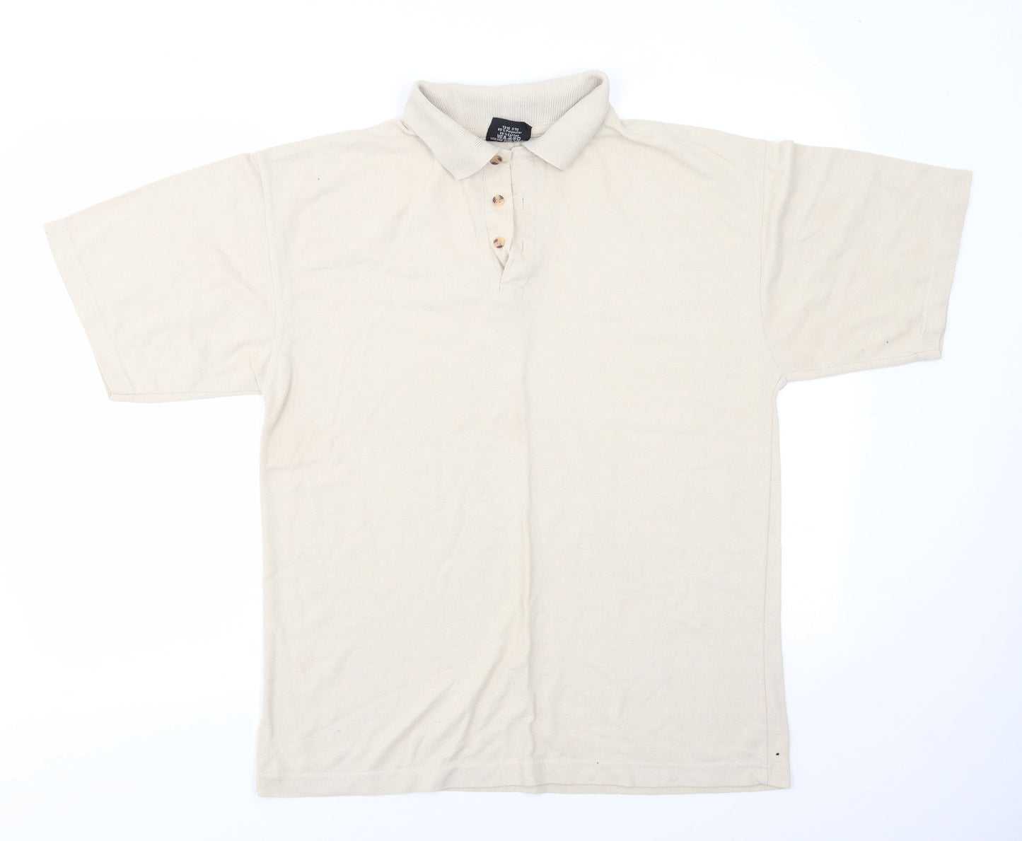 Originals Mens Beige  Polyester  Polo Size M Collared  - Light beige