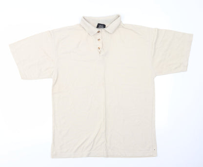 Originals Mens Beige  Polyester  Polo Size M Collared  - Light beige