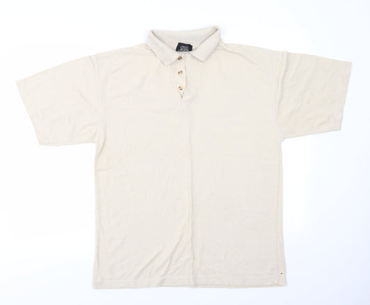 Originals Mens Beige  Polyester  Polo Size M Collared  - Light beige