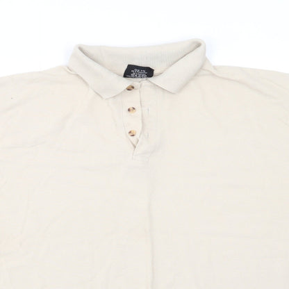 Originals Mens Beige  Polyester  Polo Size M Collared  - Light beige