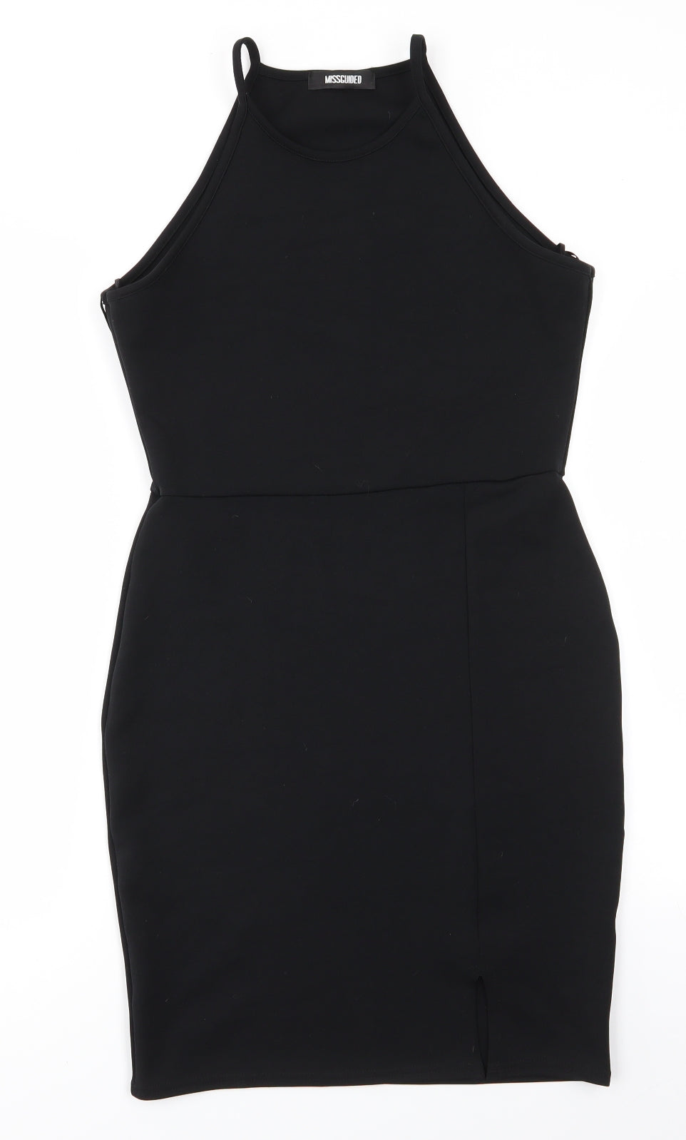 Missguided Womens Black  Polyester Bodycon  Size 12  Square Neck