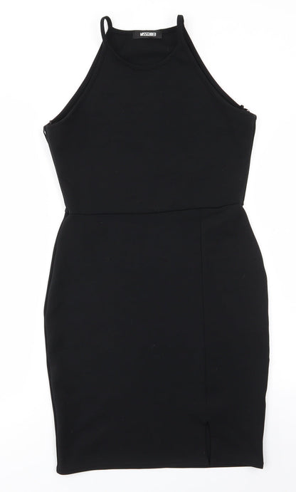 Missguided Womens Black  Polyester Bodycon  Size 12  Square Neck