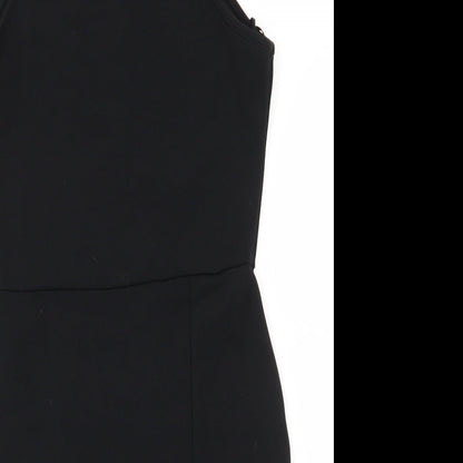Missguided Womens Black  Polyester Bodycon  Size 12  Square Neck
