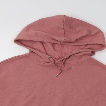 H&M Womens Pink  Cotton Pullover Hoodie Size L