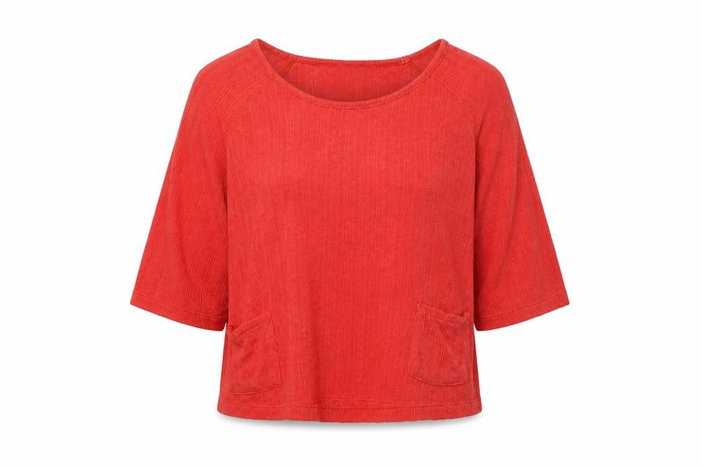 Womens UK Size M VERO MODA Red Basic Blouse
