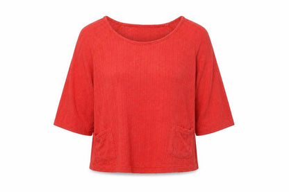 Womens UK Size M VERO MODA Red Basic Blouse