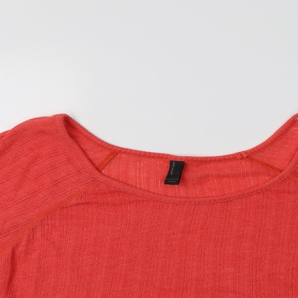 Womens UK Size M VERO MODA Red Basic Blouse