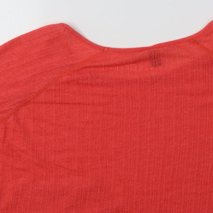 Womens UK Size M VERO MODA Red Basic Blouse