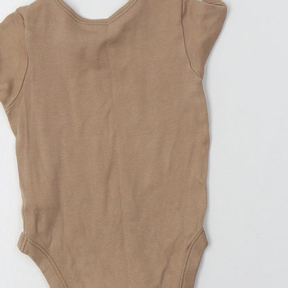George Baby Beige  Cotton Romper One-Piece Size 6-9 Months