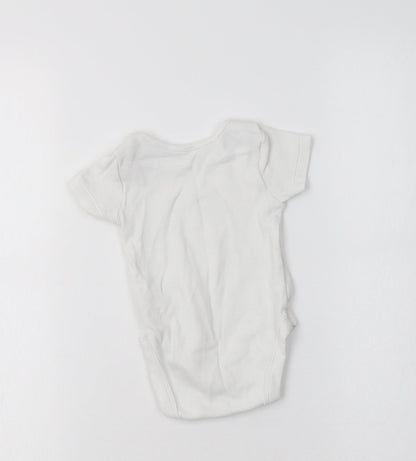George Baby White  Cotton Romper One-Piece Size 6-9 Months