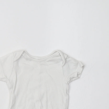 George Baby White  Cotton Romper One-Piece Size 6-9 Months