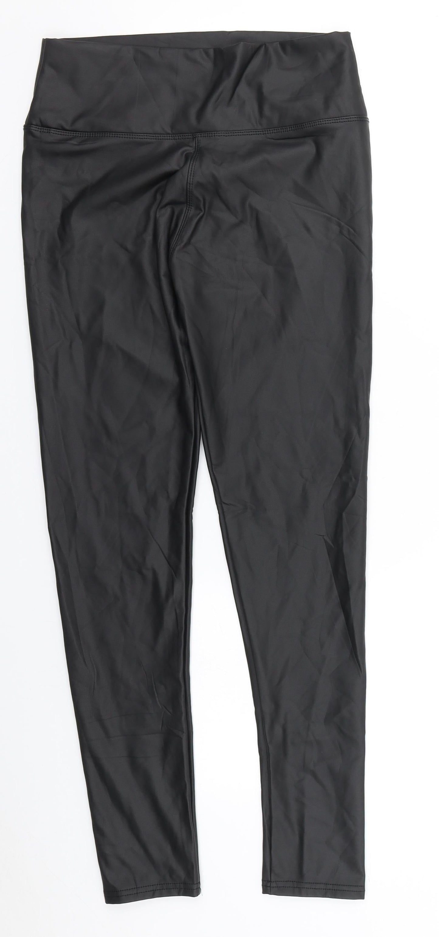 Paris Womens Brown  Polyurethane Trousers  Size M L23 in Regular