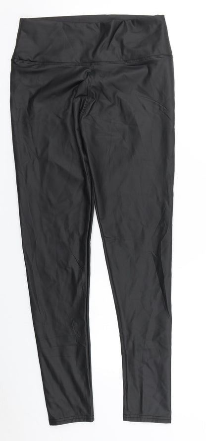 Paris Womens Brown  Polyurethane Trousers  Size M L23 in Regular