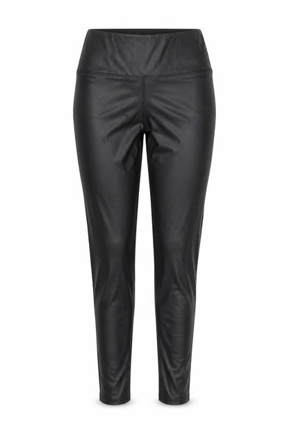 Front view of Paris women’s brown polyurethane trousers, size M, 23-inch leg regular