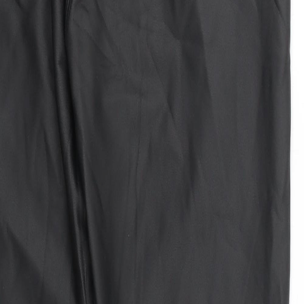 Paris Womens Brown  Polyurethane Trousers  Size M L23 in Regular