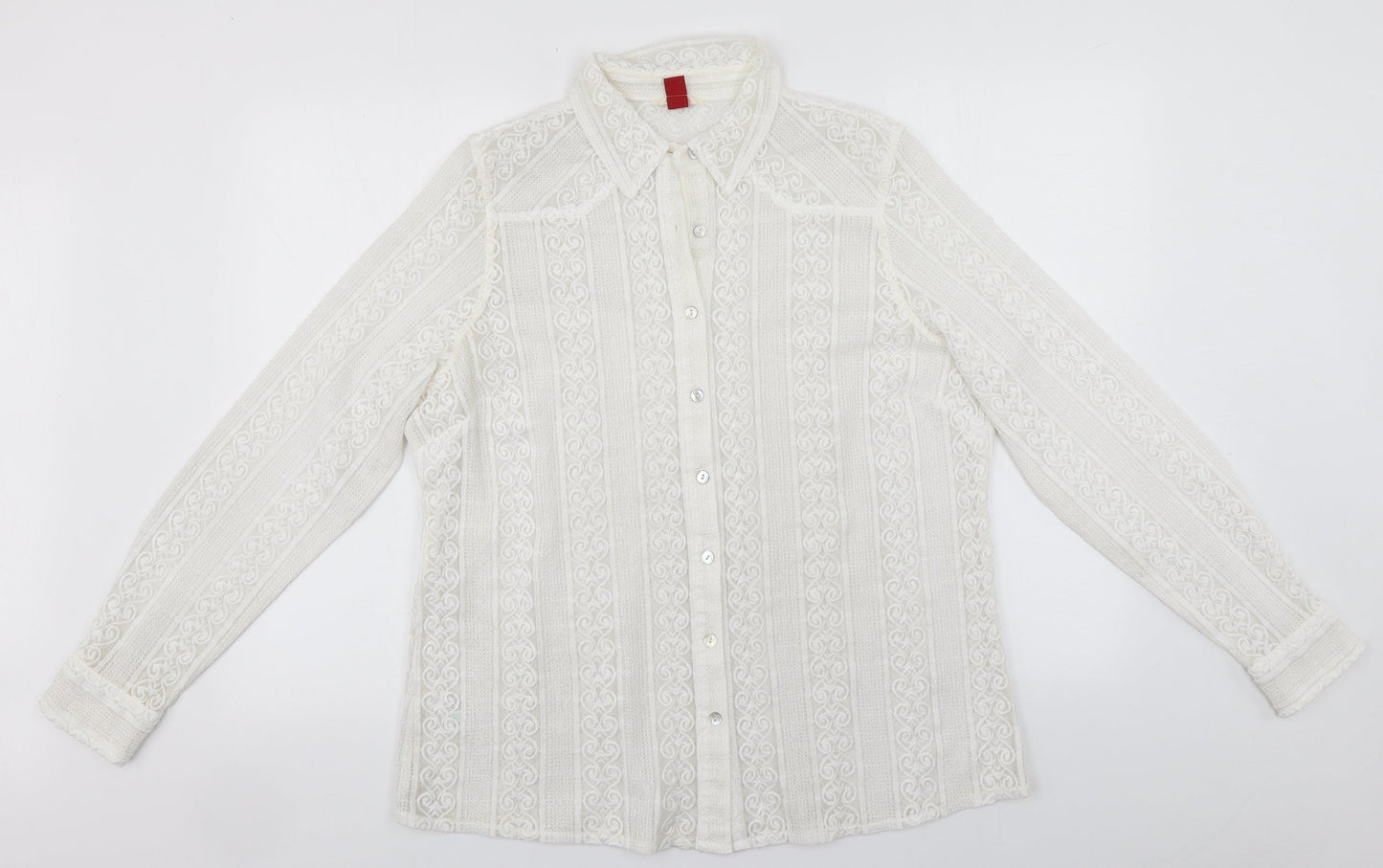 Womens UK Size 20 Matalan White Cardigan Jumper