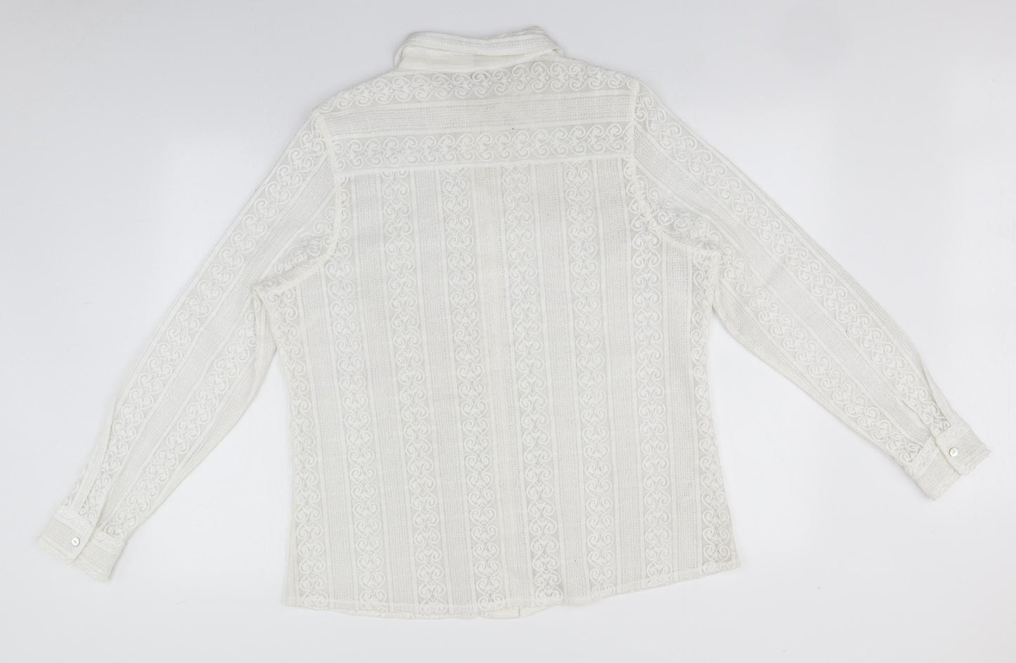 Womens UK Size 20 Matalan White Cardigan Jumper