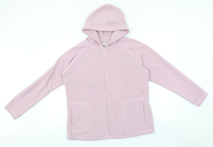 Bonmarché Womens Pink  Polyester Full Zip Hoodie Size M