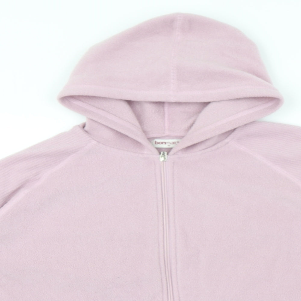 Bonmarché Womens Pink  Polyester Full Zip Hoodie Size M