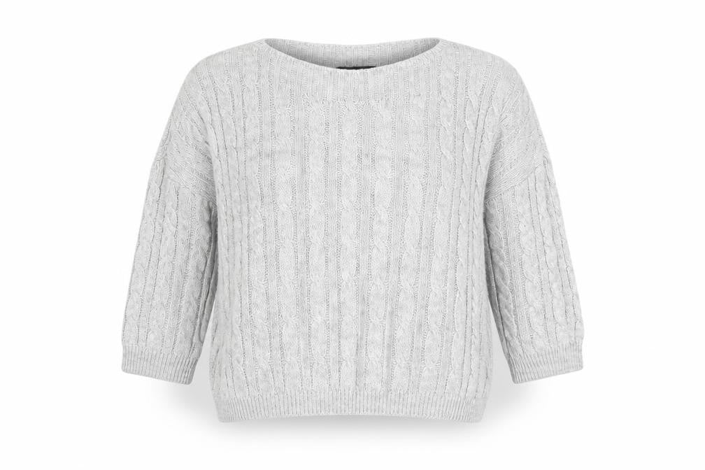 Cameo Womens Grey Round Neck  Acrylic Pullover Jumper Size M