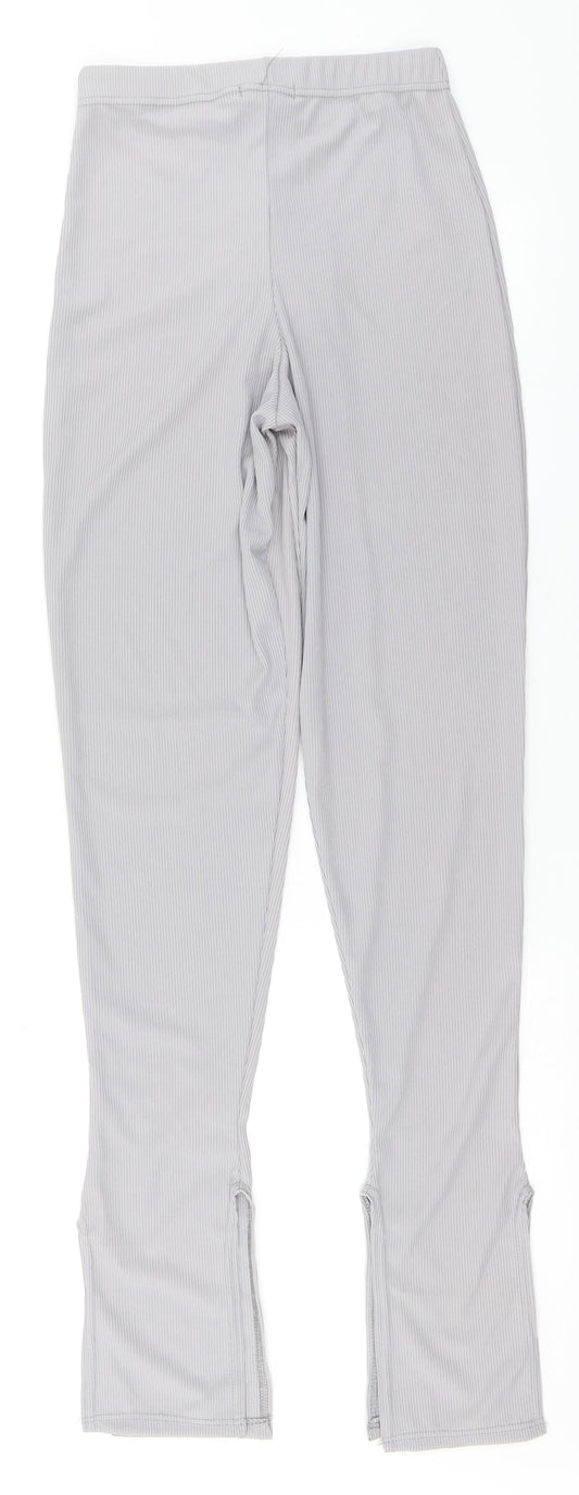 Womens UK Size 8 PRETTYLITTLETHING Regular Fit  Silver Trousers