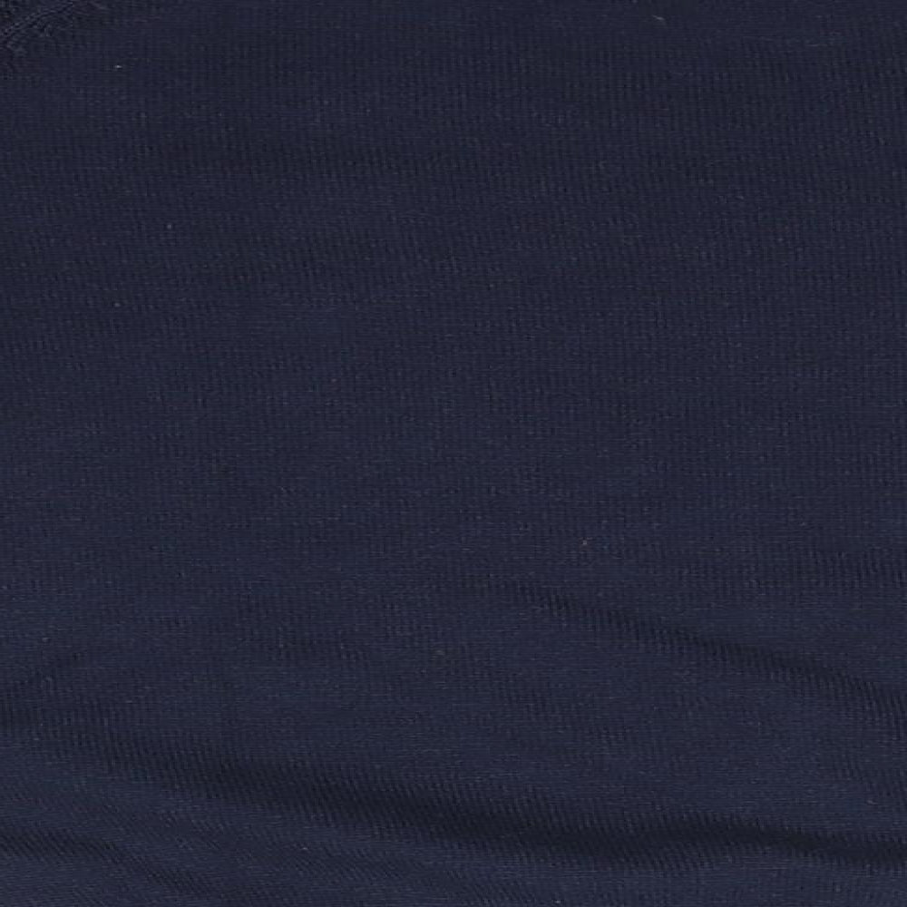 Marks and Spencer Boys Blue Round Neck  Cotton Pullover Jumper Size 6-7 Years