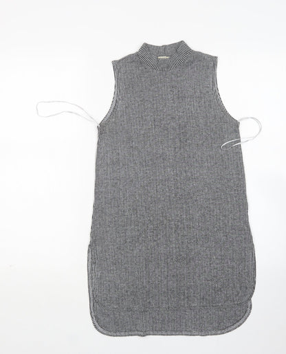 Womens UK Size 8 Papaya Grey Vest Jumper