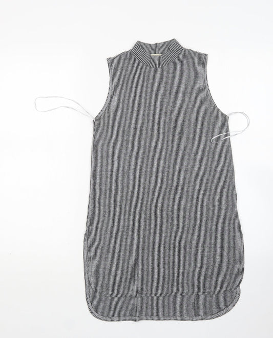 Womens UK Size 8 Papaya Grey Vest Jumper