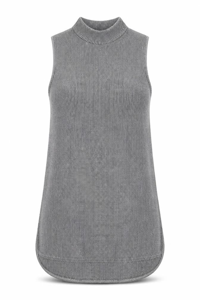 Womens UK Size 8 Papaya Grey Vest Jumper