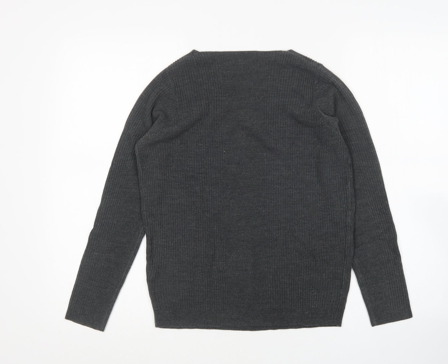 Womens UK Size 10 M&s Grey Pullover Jumper