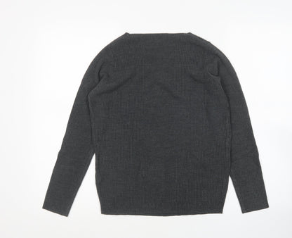 Womens UK Size 10 M&s Grey Pullover Jumper