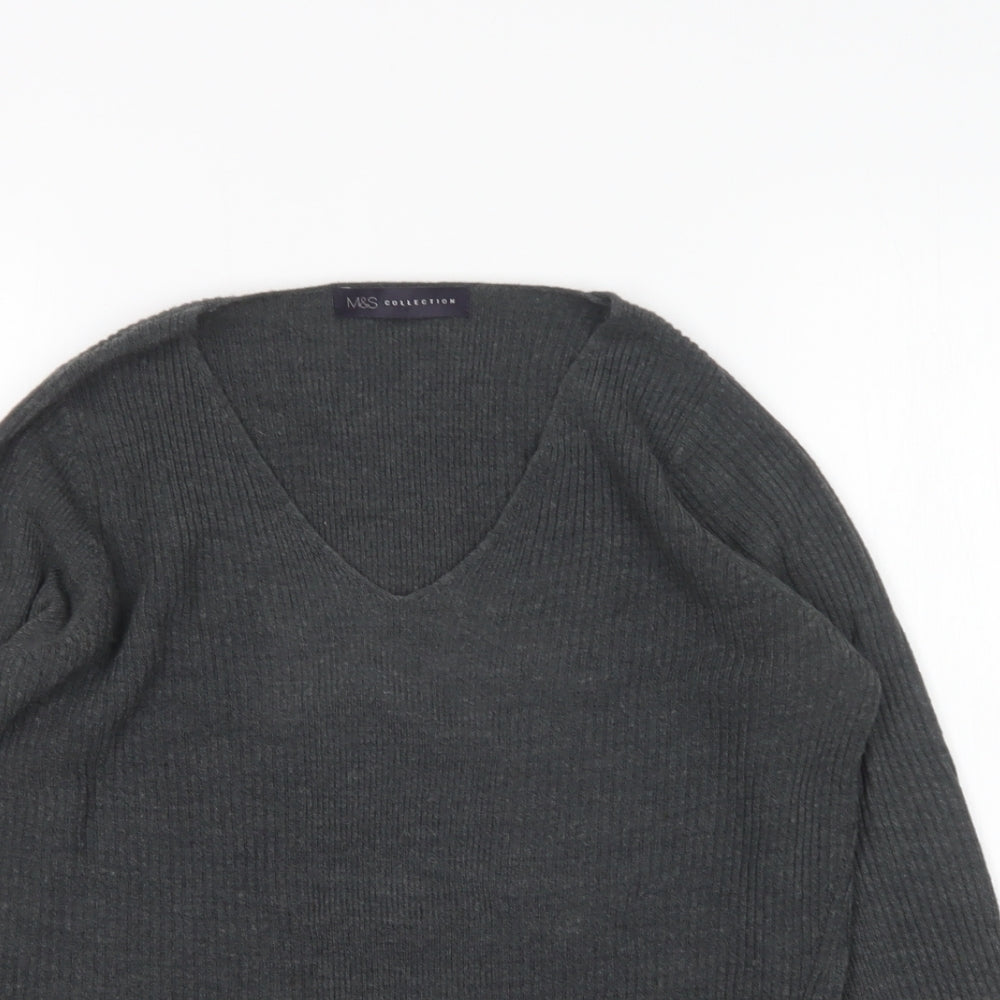 Womens UK Size 10 M&s Grey Pullover Jumper
