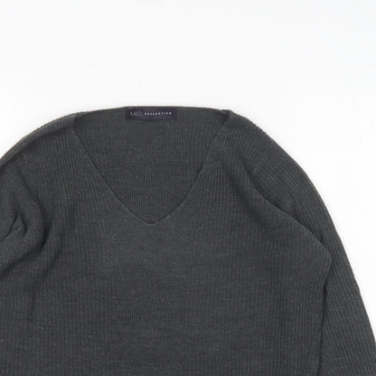 Womens UK Size 10 M&s Grey Pullover Jumper